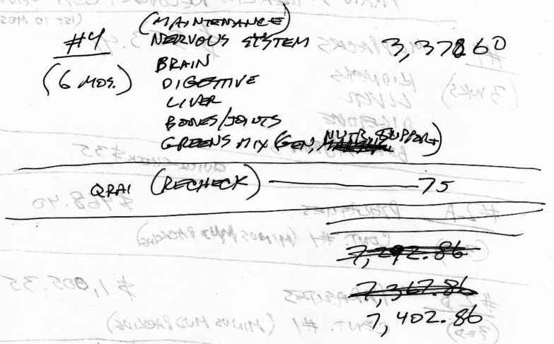 Cost estimate page 2