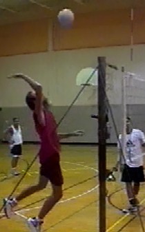 A volleyball spike