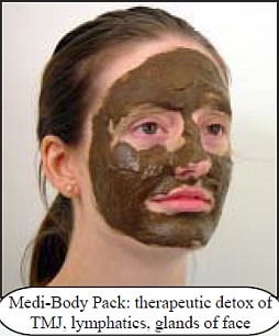 mudpack woman's face