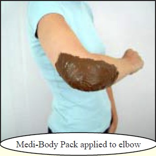 mudpack woman's elbow